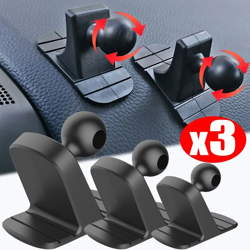 Base de soporte para teléfono móvil de coche, Base de cabeza de bola de 17mm, montaje en tablero, ventosa, soporte antideslizante, Clip de salida de aire, accesorios para coche