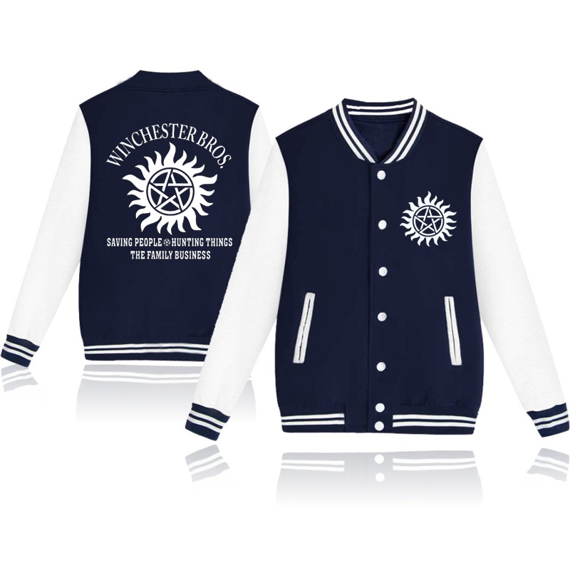 Neue Supernatural Baseball Jacke Männer/Frauen Mode Baumwolle Baseball Jersey Casual Langarm Jacke Jacke