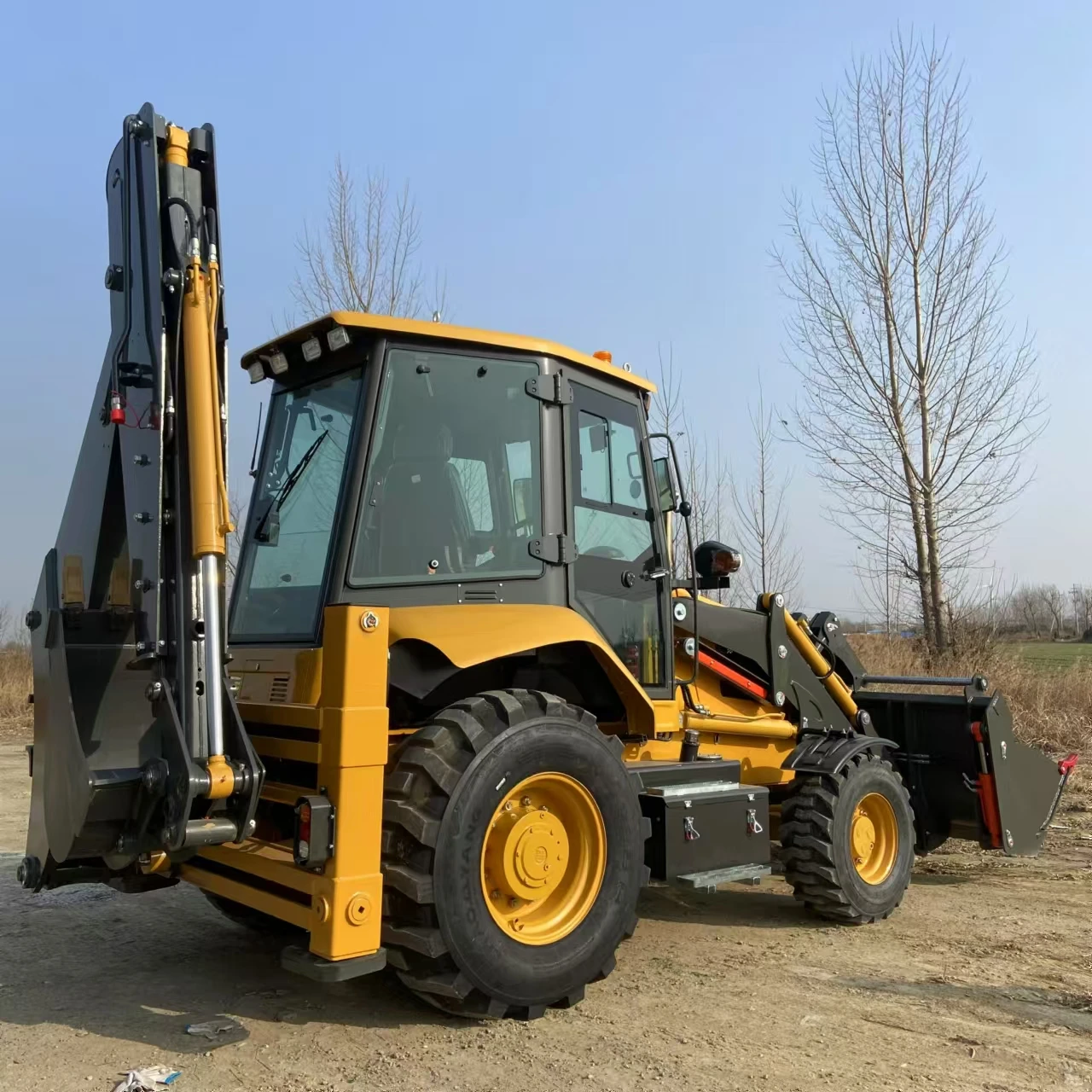 Backhoe Loader China Manufacturer Front Loader 4X4 Agricultural tractor Wheel Loader Cummins diesel Engine Customizable Digger