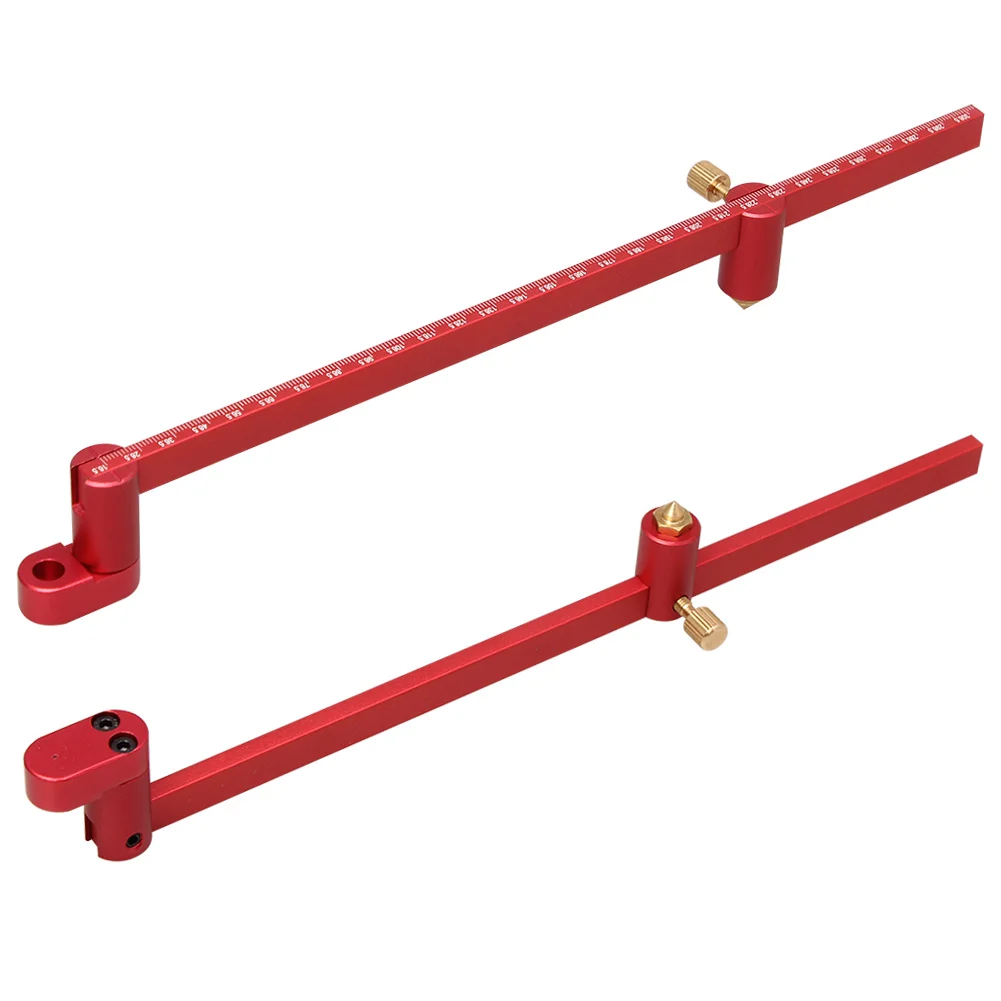 Carpintaria scriber calibre centro localizador régua de alumínio scriber círculo régua bússola para turners tigelas torno trabalho 32cm