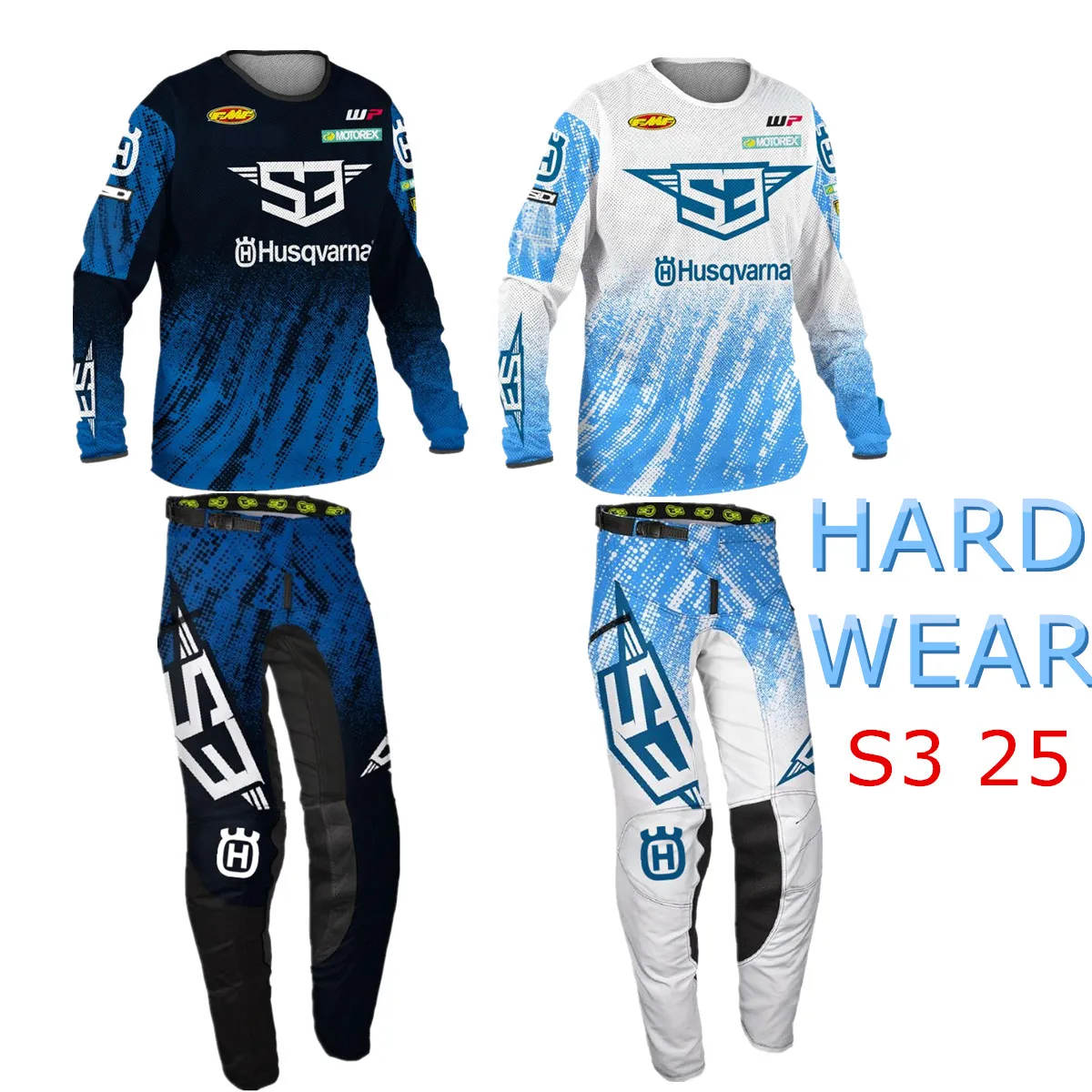 2025 HARD Wear Husqvarna Mx Комплект снаряжения Off Road Moto Combo Эндуро Мотокросс Джерси и брюки Одежда для мотогонок Мотоциклетная одежда