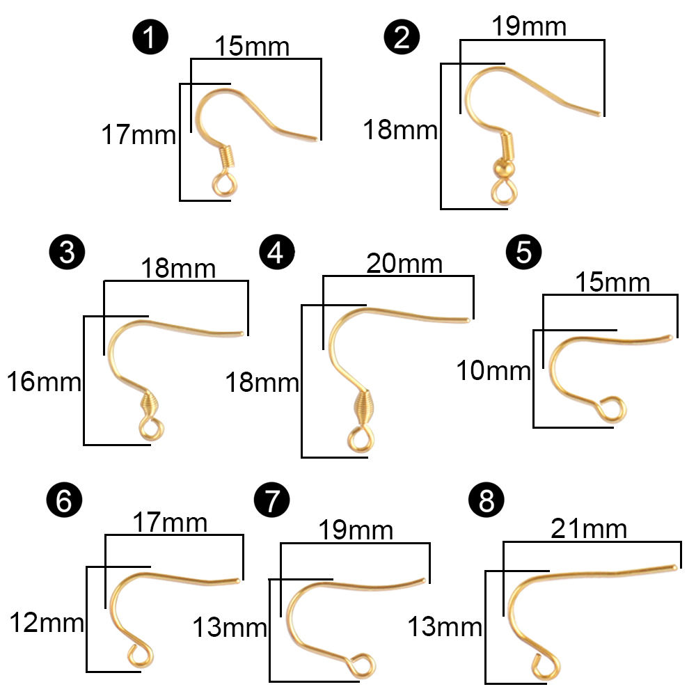 20 50 個ステンレス鋼のイヤリング所見低刺激性フックイヤーワイヤージュエリー作成用品 DIY イヤリングを自分で作る