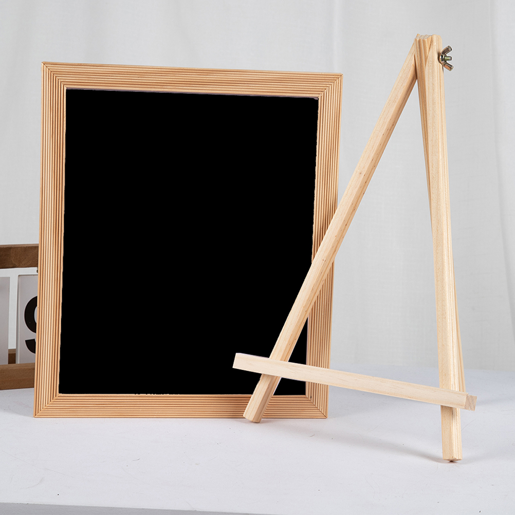 Blackboard Kids Standing Easel Drawing Board Wooden Painting Board Writing Blackboard Presentation Supplies