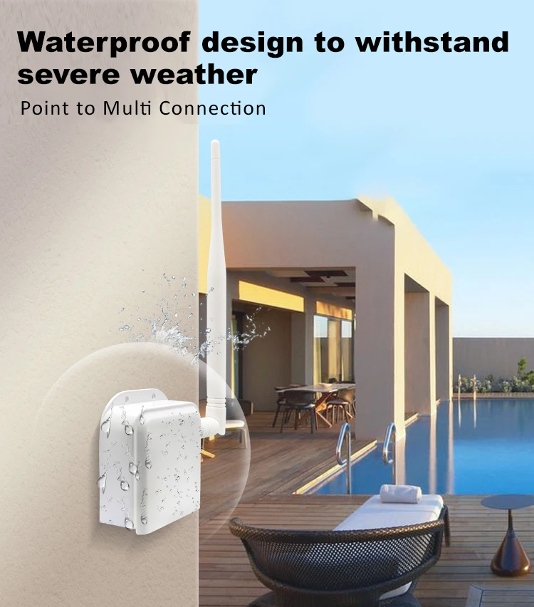 สัญญาณไร้สาย Wall-through Ethernet Air Connector พอร์ตชุดสะพานกลางแจ้งระยะไกลสูงสุด 1,000 เมตรตัวรับส่งสัญญาณ