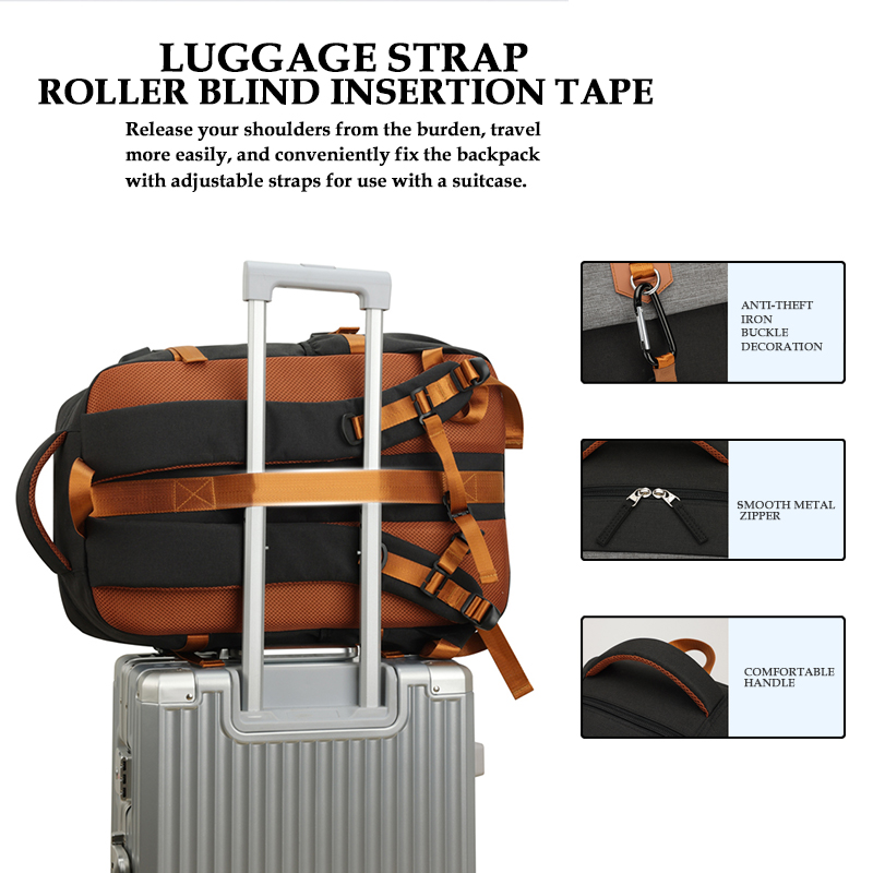 旅行用アウトドアバックパック、女性と男性用の50L防水キャンプバックパック、シューズコンパートメント付きバックパック