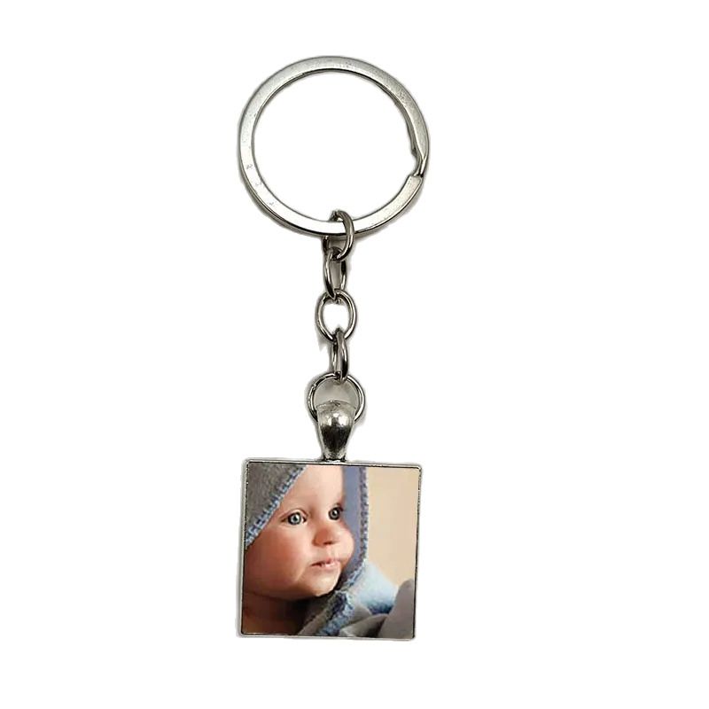 Personalized Square Pendant Custom Keychain Photo Mom, Dad, Grandparent’s Favorite Gift A Gift for Family