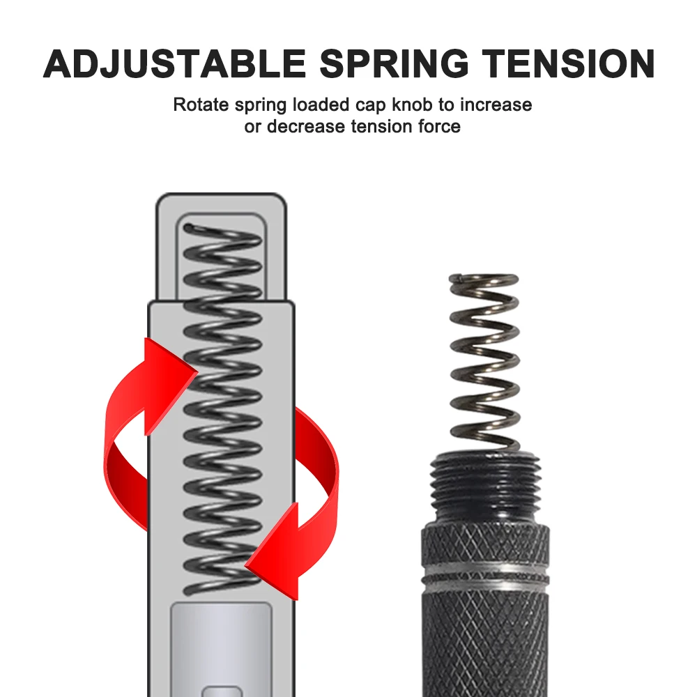 KUNLIYAOI Automatic Center Punch Impact Spring Loaded ปรับความตึงเครียดเจาะเครื่องหมายเครื่องมือสําหรับโลหะ/แก้ว/ไม้