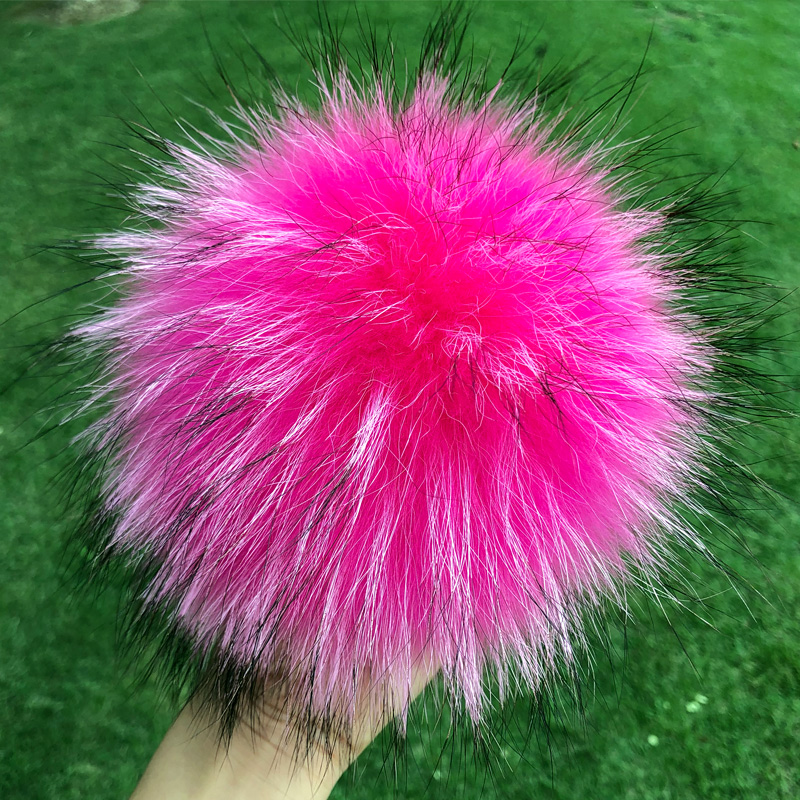 Große Größe DIY Echt Fuchs Pelz Pompons Waschbären Pelz Pom Poms Bälle Natürliche Pelz Pom Pom Für Hüte Taschen Schuhe Schals