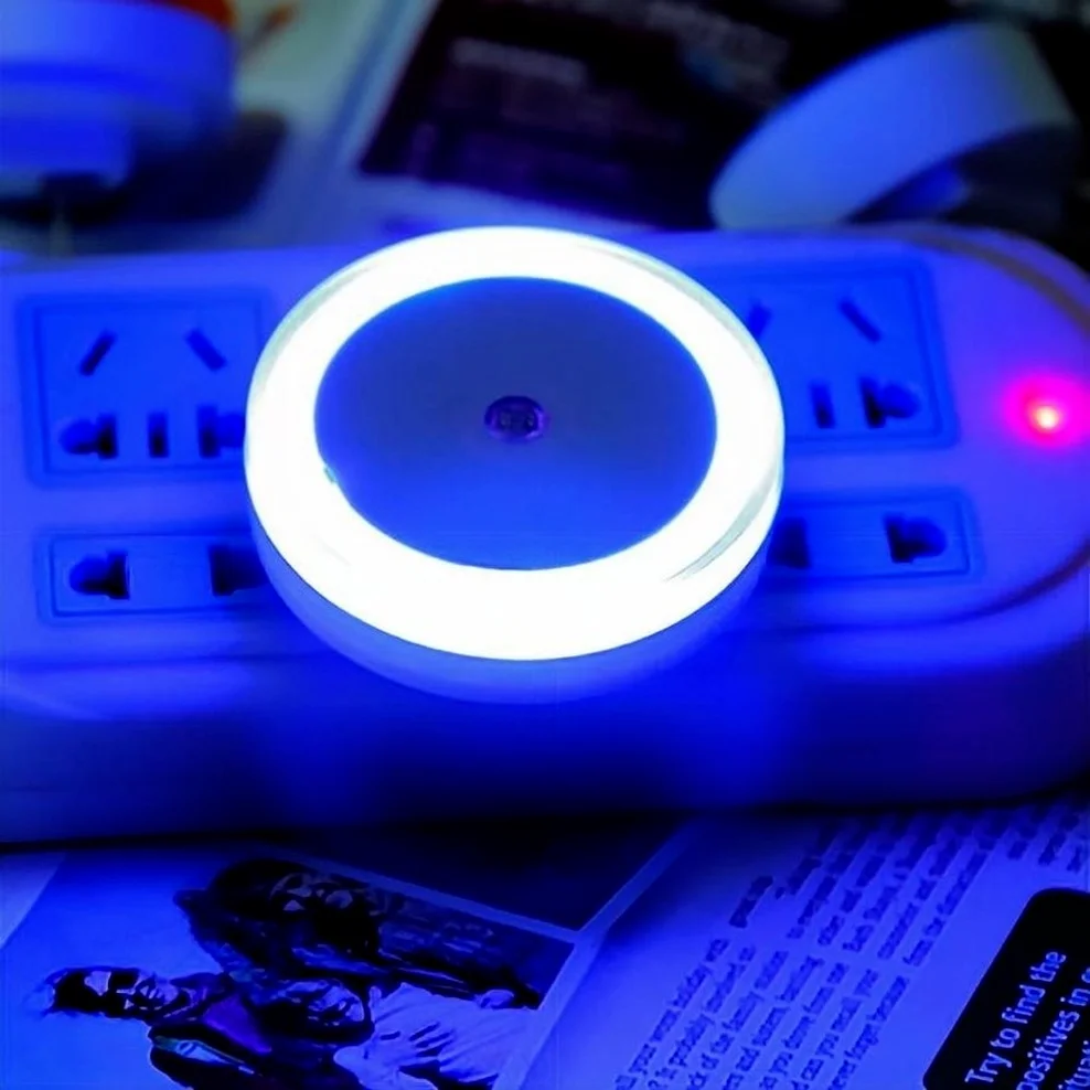 OuuZuu Sensor de luz nocturna ahorro de luz LED lámpara de noche inteligente Sensor de atardecer al amanecer lámparas luz nocturna para dormitorios baños pasillos