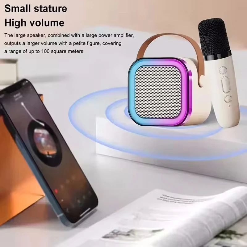 Karaoke Wireless Portable Bluetooth Speaker With Microphone Machine Mini Lamp Caixa De Som Sound Box Music Small Blootooth Mp3