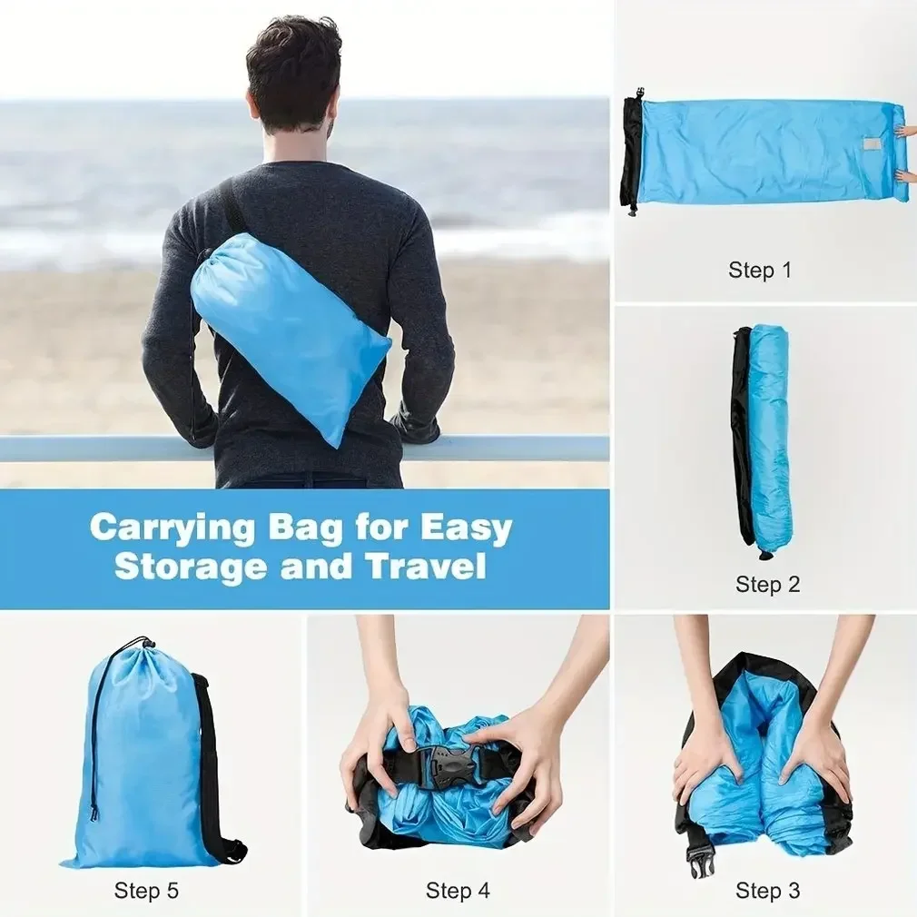 Sofá inflable perezoso, silla para exteriores, sofá inflable portátil, sofá plegable para acampar, muebles de exterior, tumbona inflable para playa