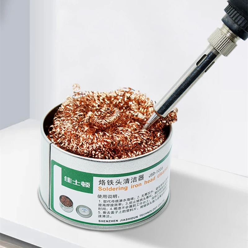 Đồ Bộ Cát Hàn Đầu Vệ Sinh Miếng Cọ Rửa Bóng Cao Nhiệt Độ Bền Bỉ Xốp Cho Bộ Hàn Đầu Và 2 Đầu Bàn Chải