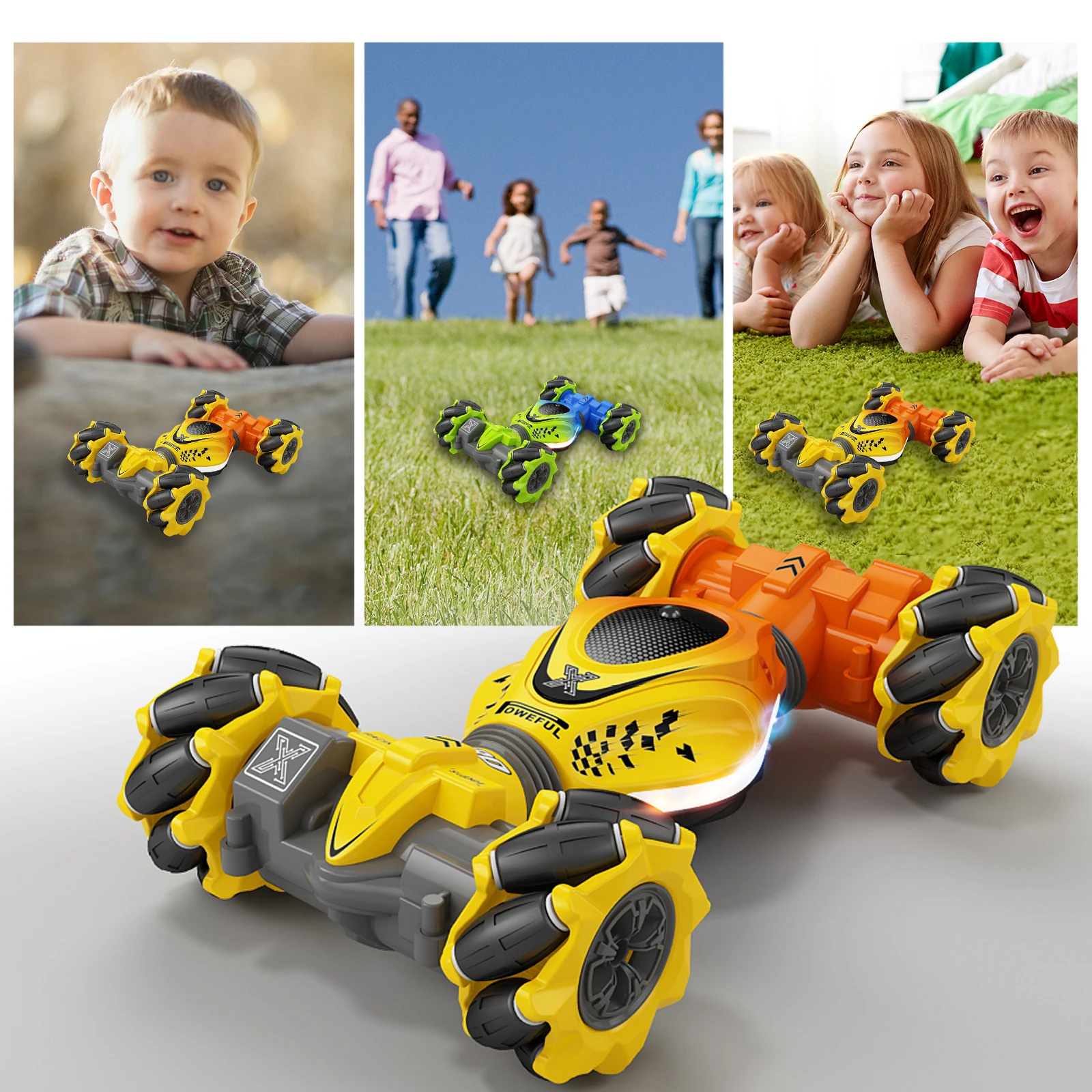 4WD RC รถของเล่น 2.4G วิทยุรีโมทคอนโทรลรถยนต์ RC นาฬิกา Gesture Sensor หมุน Twist Stunt Drift รถของเล่นสําหรับเด็กเด็ก