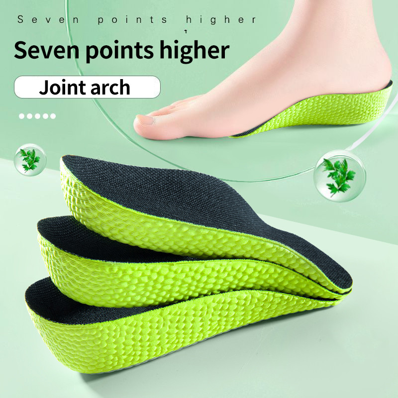 Plantillas para aumentar la altura de la espuma viscoelástica para hombres y mujeres, zapatos, pies planos, soporte para el arco, plantillas ortopédicas, zapatillas, plantilla para el cuidado del levantamiento del talón