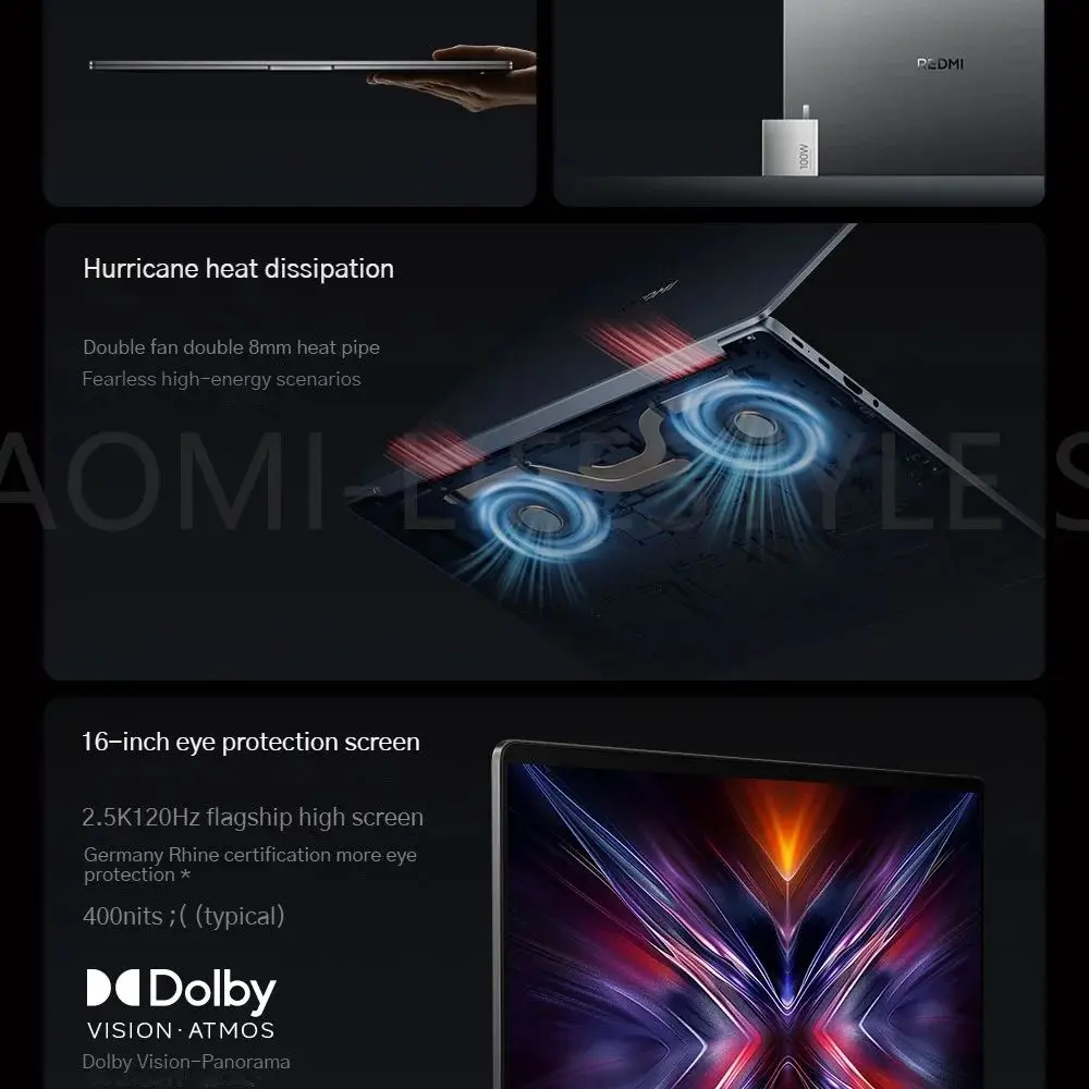 Xiaomi redmi book 16 2025 laptop intel core 5 220h processador 2.5k 120hz 16 "notebook 16g/32g ddr5 + 512g/1t ssd escritório ultrabook