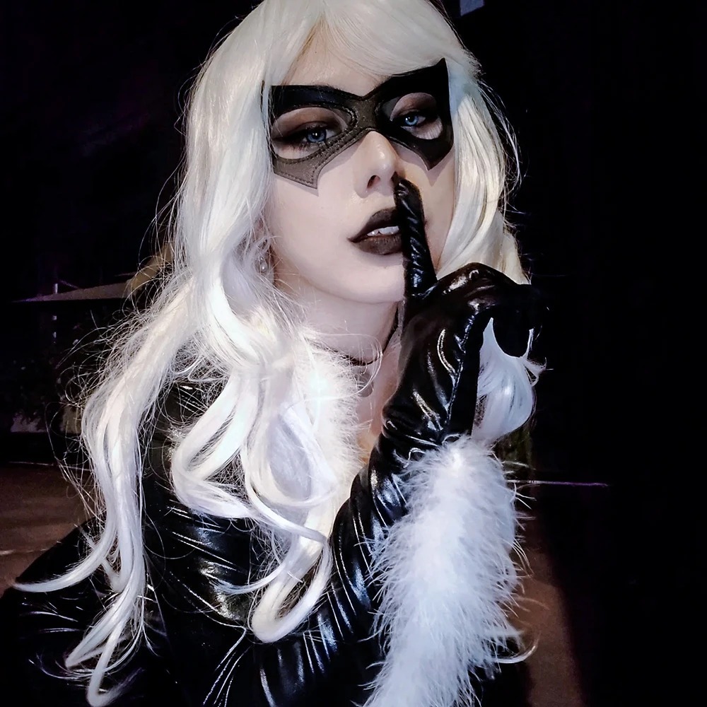 Black sexy cat PU leather eye mask makeup mask Cosplay handsome eye mask cosplay accessories