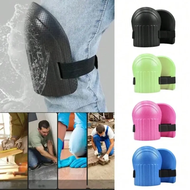 1 paio di protezioni per il ginocchio, piastrelle, fango, lavoratori, pasta per il ginocchio, pavimento, mattoni, artefatti, umidità, ispessimento, mattoni, giardino, strumenti di lavoro manuale