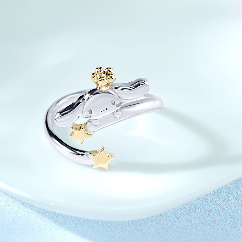 シナモロール Y2k ネックレスサンリオかわいい漫画アニメイヤリングブレスレットかわいい女性のリングファインジュエリー女性ファッションアクセサリー