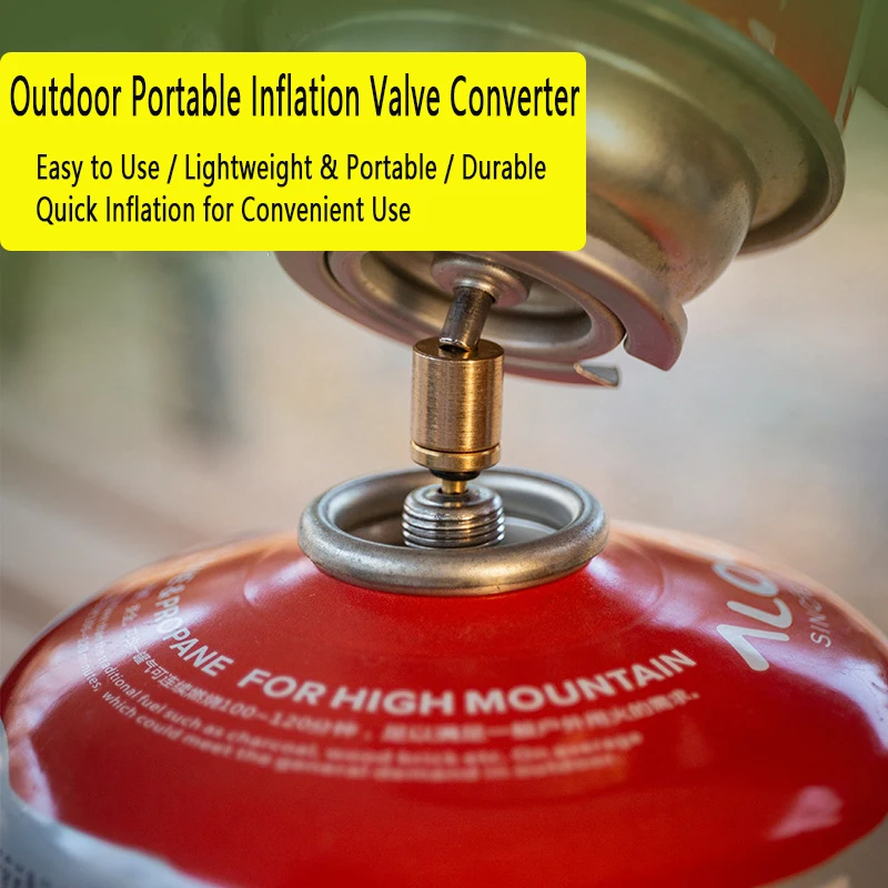 Gas Brenner Adapter Messing Gas Zylinder Ventil Camping Tank Herd Inflation Konverter Outdoor Tragbare Gas Nachfüllen Adapter