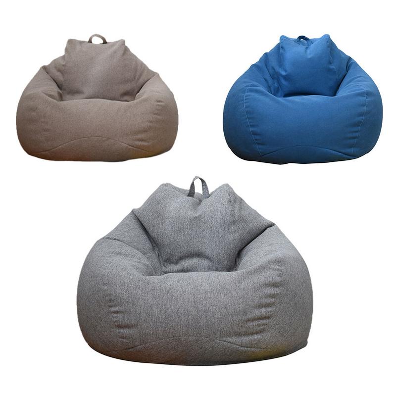 Funda de sofá perezoso, saco de frijoles, tumbona, asiento de sofá, muebles de sala de estar sin relleno, PUF para sofá cama, Tatami