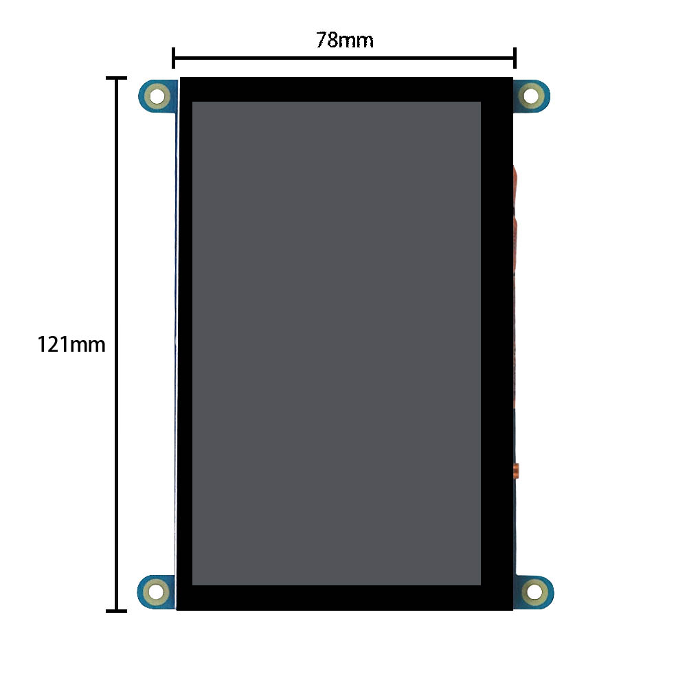 Panel de pantalla táctil capacitiva para Raspberry Pi, pantalla LCD HDMI de 4,3 pulgadas, 800x480, Monitor IPS táctil de 5 puntos