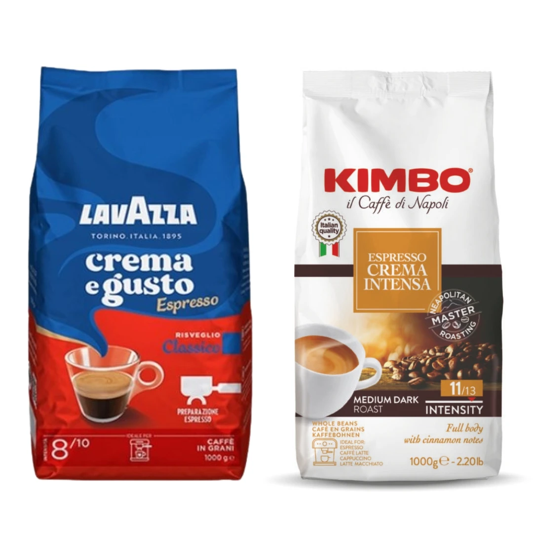Kawy ziarniste Crema Intensa / Crema e Gusto Classico  2x1kg - Kimbo Lavazza