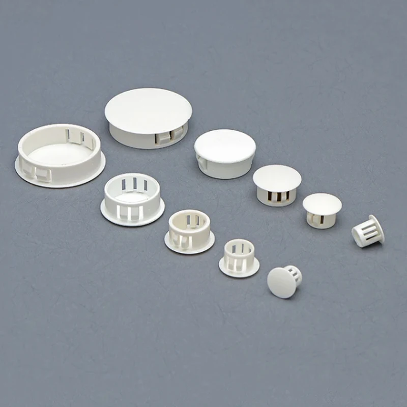 Tappo per foro a scatto bianco 5mm ~ 50mm tappi terminali per tranciatura rotondi in plastica tappi per tubi inserti per tubi tappo