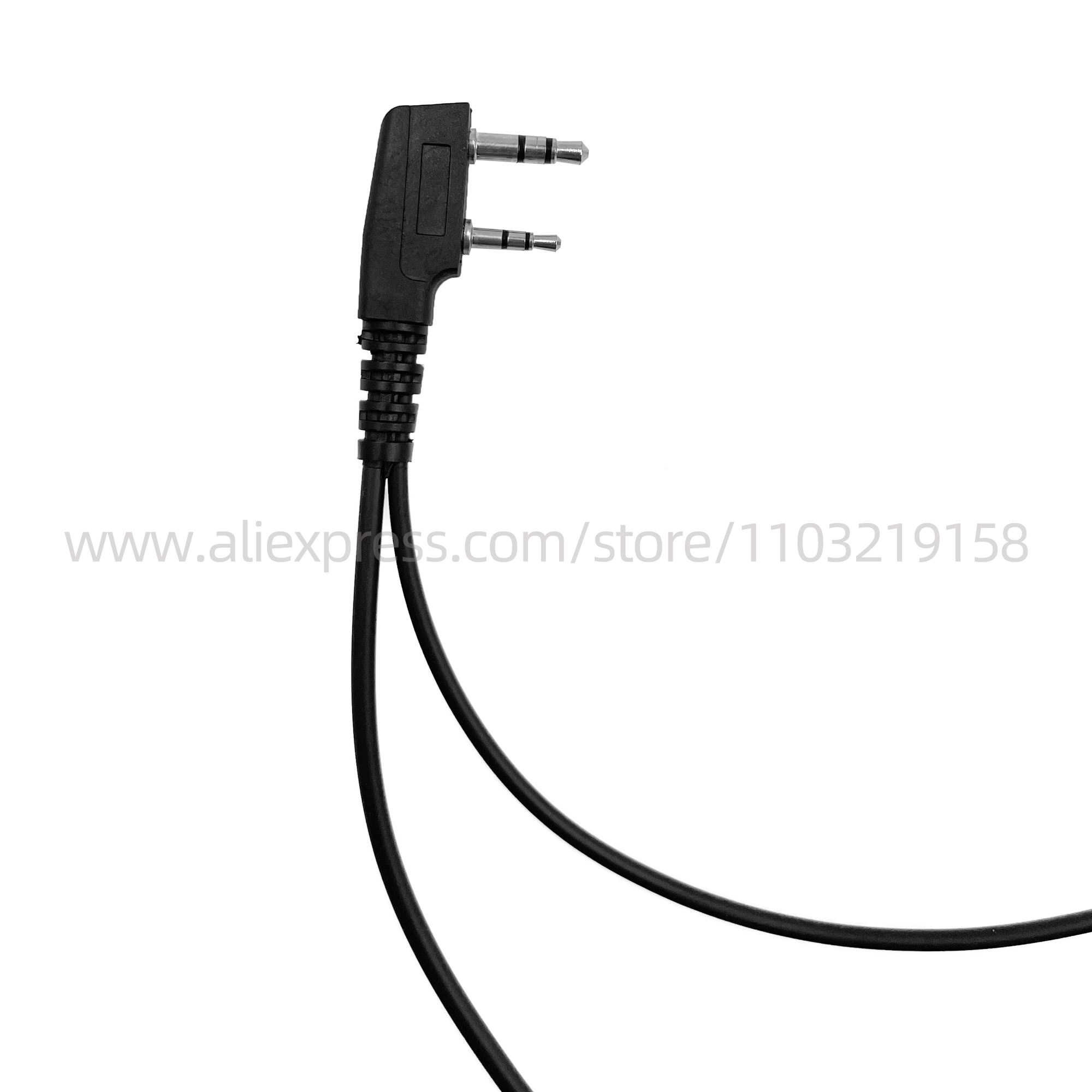 BAOFENG 2 Pin With PTT to 3.5mm Walkie Talkie Earpiece Headset Adapter Cable Compatible with BAOFENG UV-5R BF-888S Two Way Radio