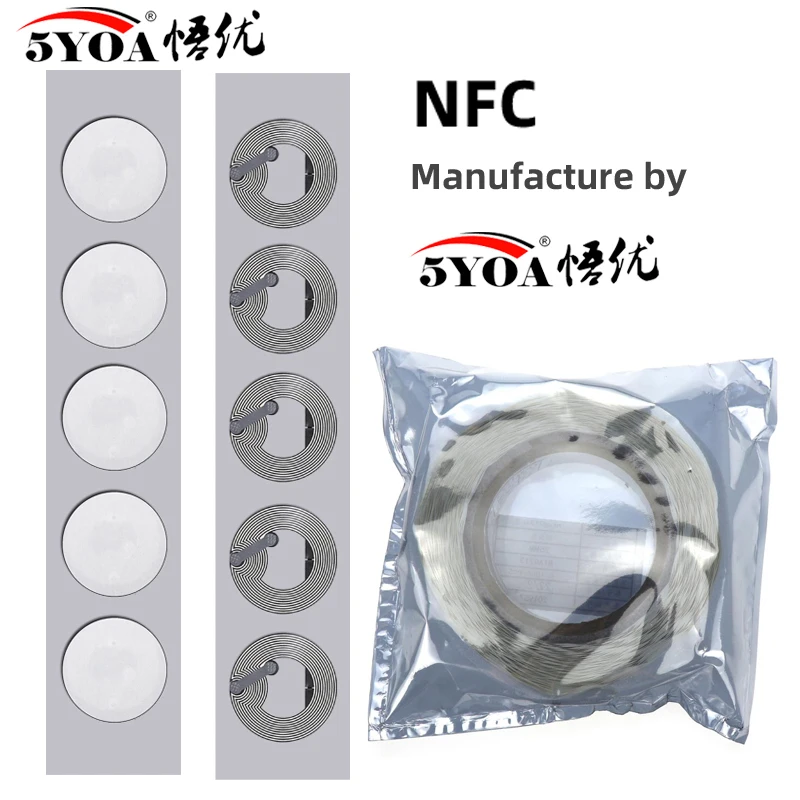 5YOA etiqueta adhesiva NFC 13,56 MHz etiqueta 213 pegatinas Ntag213 RFID NFC teléfonos habilitados IoT atajos de automatización Personal compartir 215 216