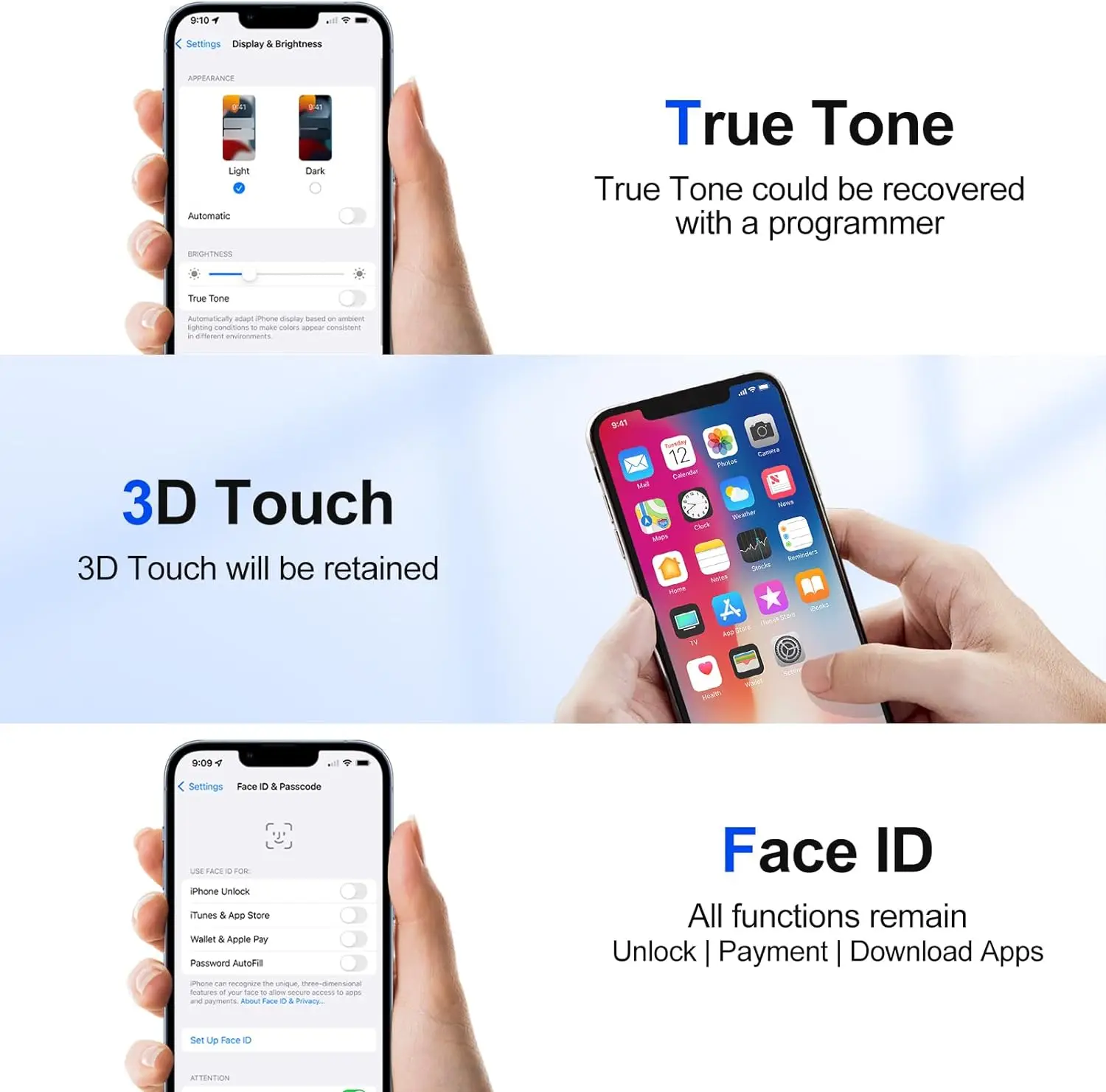 OEM Pantalla สําหรับ iphone 11 จอแสดงผล LCD Touch Screen Digitizer Assembly สําหรับ iPhone 11 LCD เปลี่ยน 3D Touch