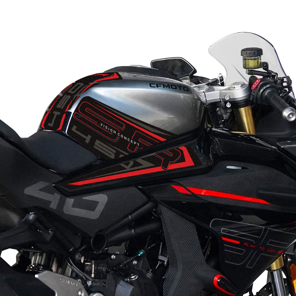 450SR 3M esmerilado accesorios de motocicleta pegatina Kit de calcomanías Protector de almohadilla de depósito de combustible antideslizante para CFMOTO 450SR