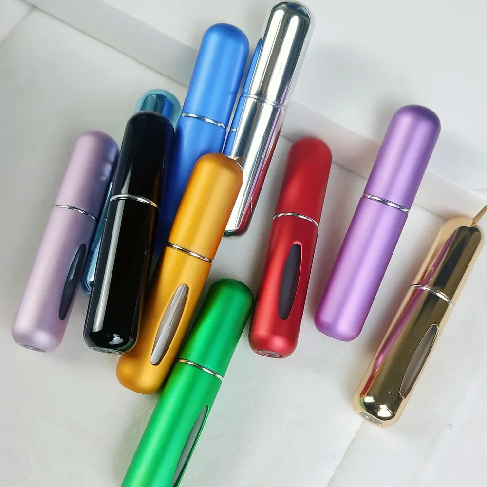 10/20 piezas 5ml Mini botella de Perfume recargable portátil bomba de aroma en aerosol contenedor cosmético vacío botella atomizadora para viaje