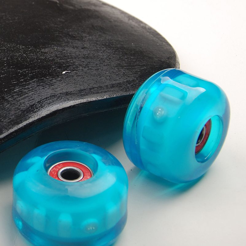 Roues phosphorescentes durables en PU pour skateboard, haute élasticité, accessoires de planche à roulettes, 54mm
