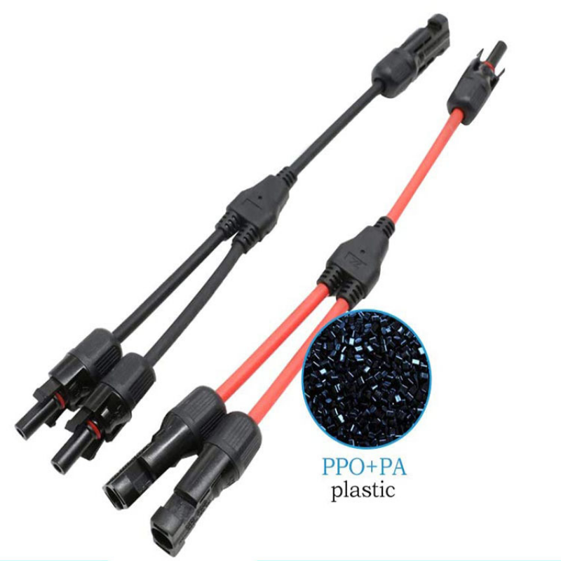 Connecteur solaire adaptateur de panneau photovoltaïque prise de dérivation en Y 1 à 2 connexion parallèle de l'assemblage de plaque de batterie ligne de groupe PV RV