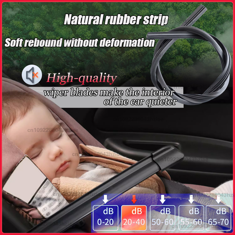 1 STÜCK Universal Doppelgummistreifen J/U-förmiges Wischerblatt, Frontwischer-Glasreiniger-Wischerblatt