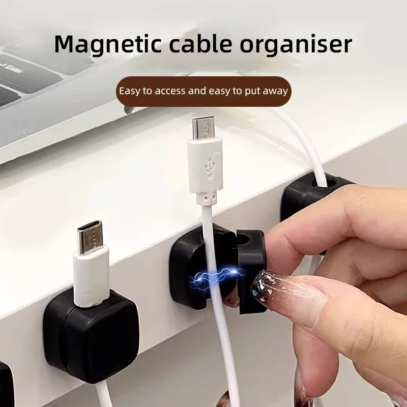 Manufatto per la conservazione dei cavi! Staffa magnetica per la gestione dei cavi con allineamento automatico preciso e accesso conveniente.