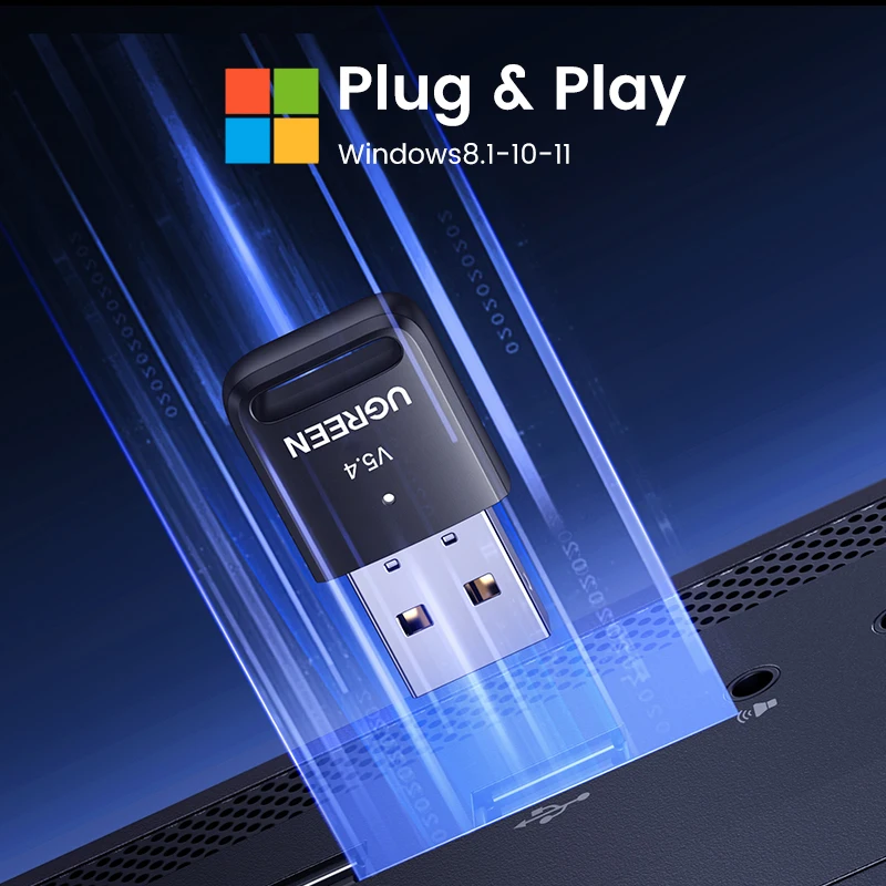 UGREEN 2 Trong 1 USB Bluetooth 5.0 Dongle Adapter Dành Cho Loa Máy Tính Không Dây Âm Nhạc Âm Thanh Thu Phát Bluetooth 5.0