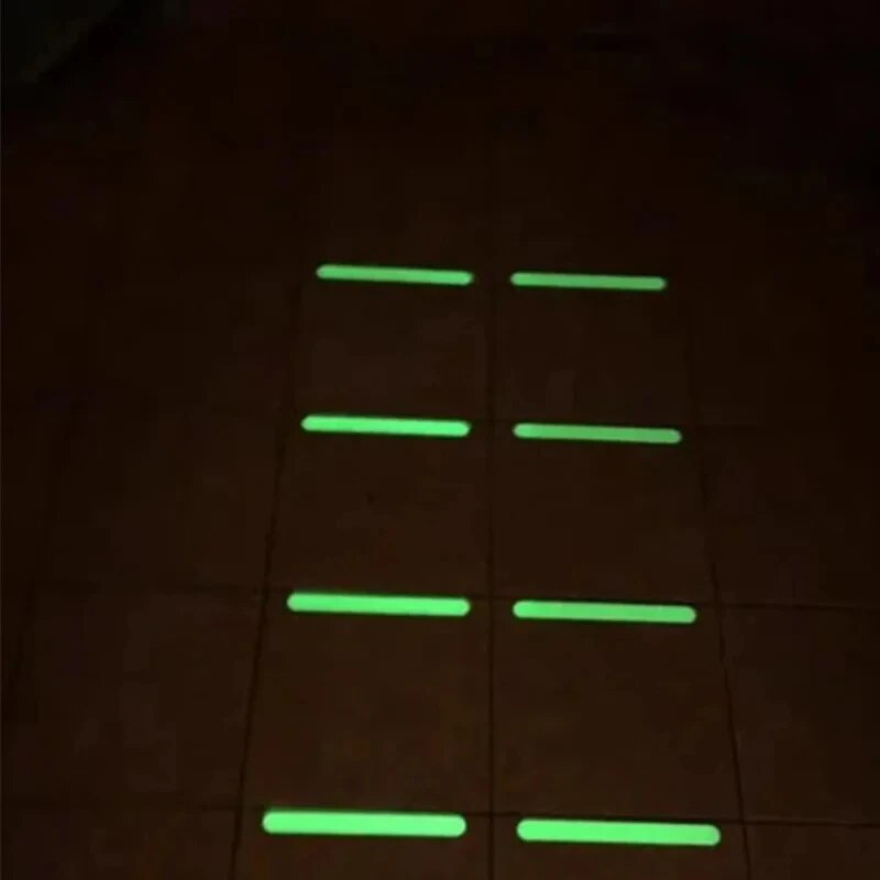 Nastro luminoso nastro luminoso verde avvertimento luce a terra deposito scala adesivo antiscivolo nastro fluorescente riflettente