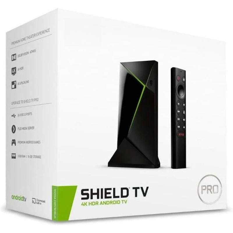SHIELD Android TV Pro Streaming Media Player; 4K HDR movies, live sports, Dolby Vision-Atmos