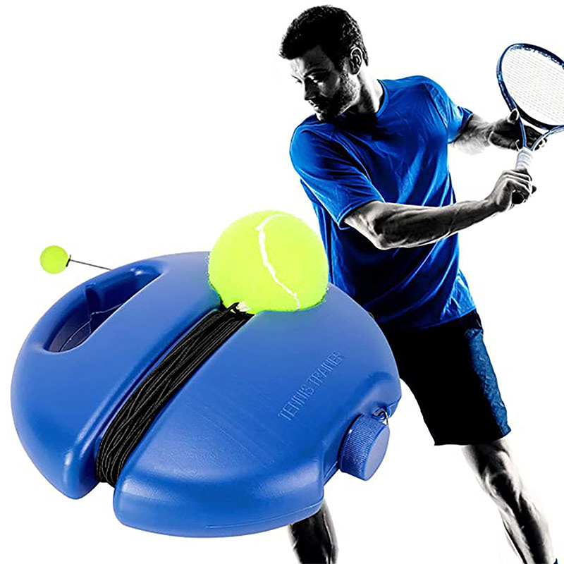 Heavy Duty Tennis Training Aids Basis mit elastischem Seil Ball Praxis Selbst-Duty Rebound Tennis Trainer Partner Sparring Gerät