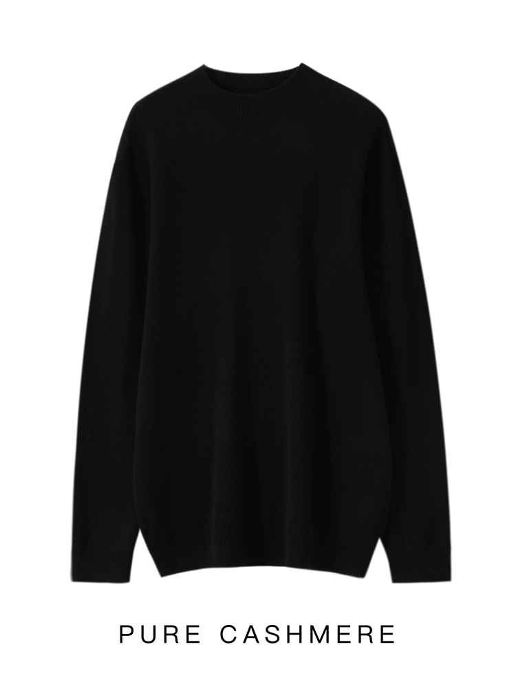 Novo masculino 100% lã merino mock neck pulôver camisola de caxemira macio quente jumpers qualidade casual inteligente malhas básicas topos roupas