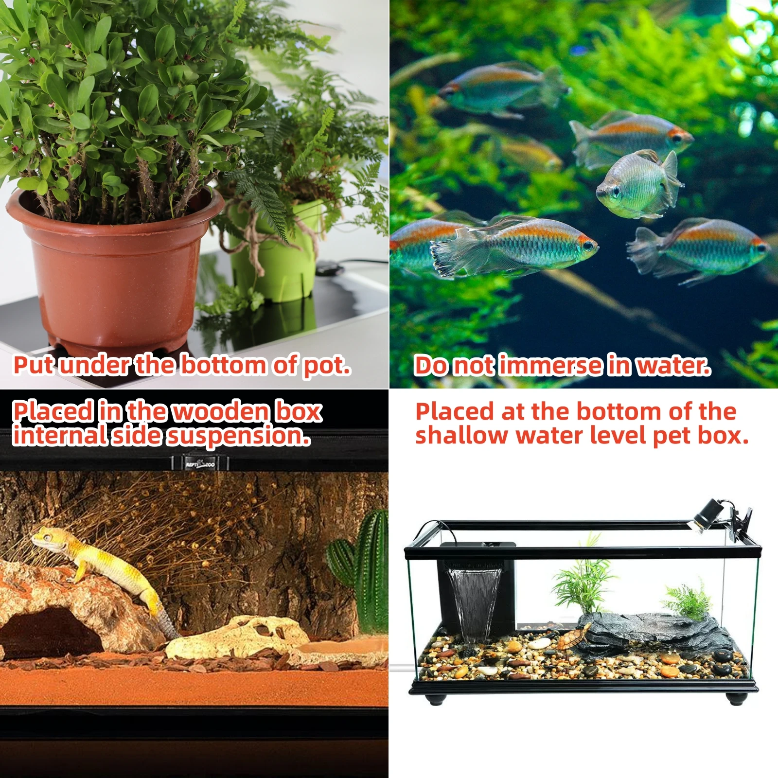 5-45W Plant Heating Mat Waterproof Reptile Heater Pad With Temperature Controller Carpet Adjustable Controller Garden Seedling