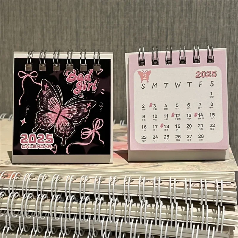 2025 Desk Calendar Yearly Monthly Daily Planner Cute Coil Calendar Yearly Schedule Organizer To Do List Home Office Supplies