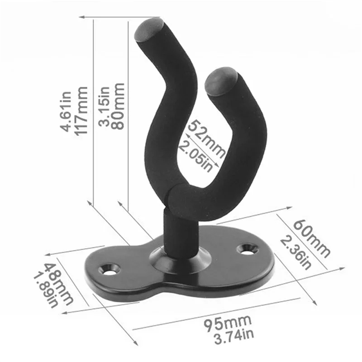 JEWall-Crochet mural en métal pour salariés acoustique, électrique, basse, ukulélé classique