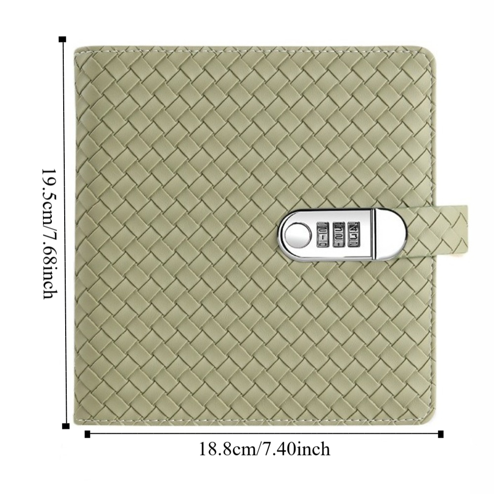 Emboss FWeaving Textura Envelope Poupança Desafios Livro 50 Folhas Manual de Poupança Fichário de Orçamento com Bloqueio Recarregável Couro PU