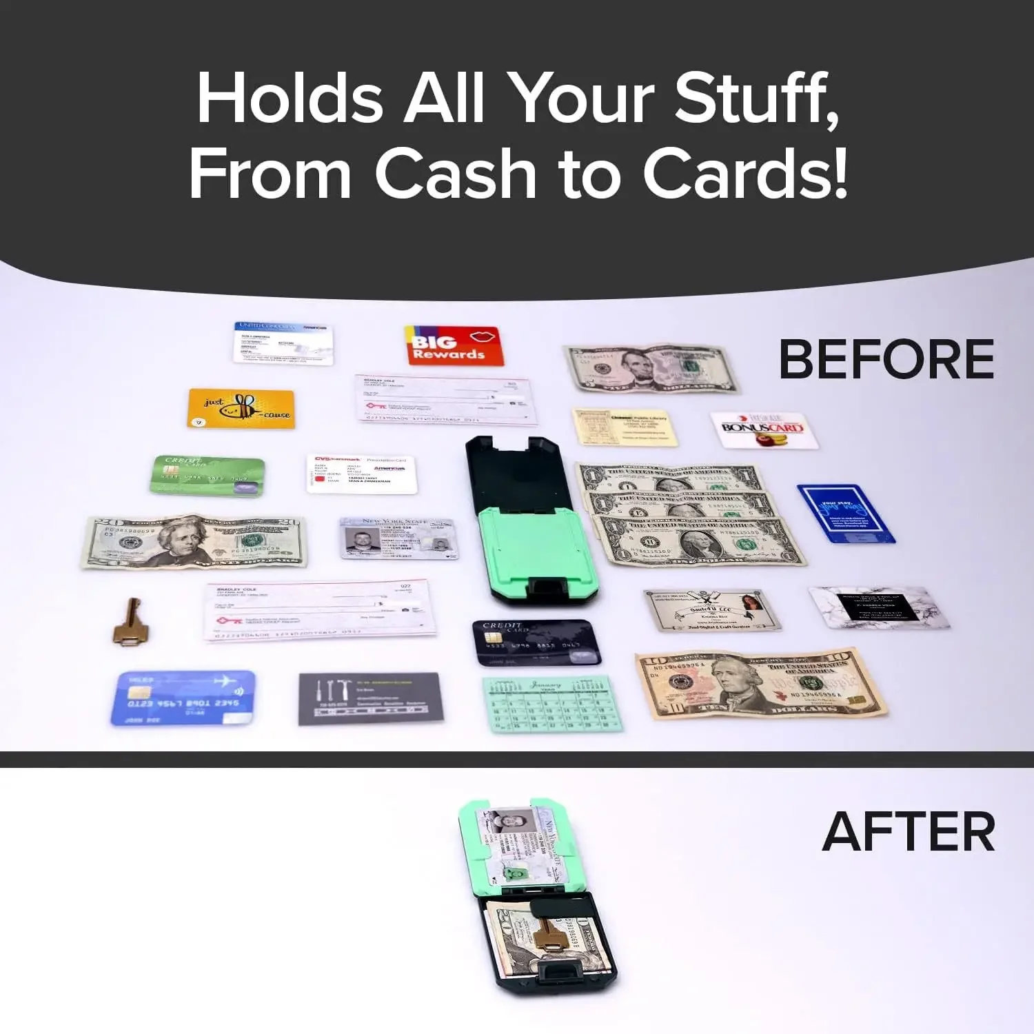 ANTI RFID Blocking Wallet for Men with Removable Money Clip Small Secure and Crush Resistant ID Credit Card Holder Case Purse