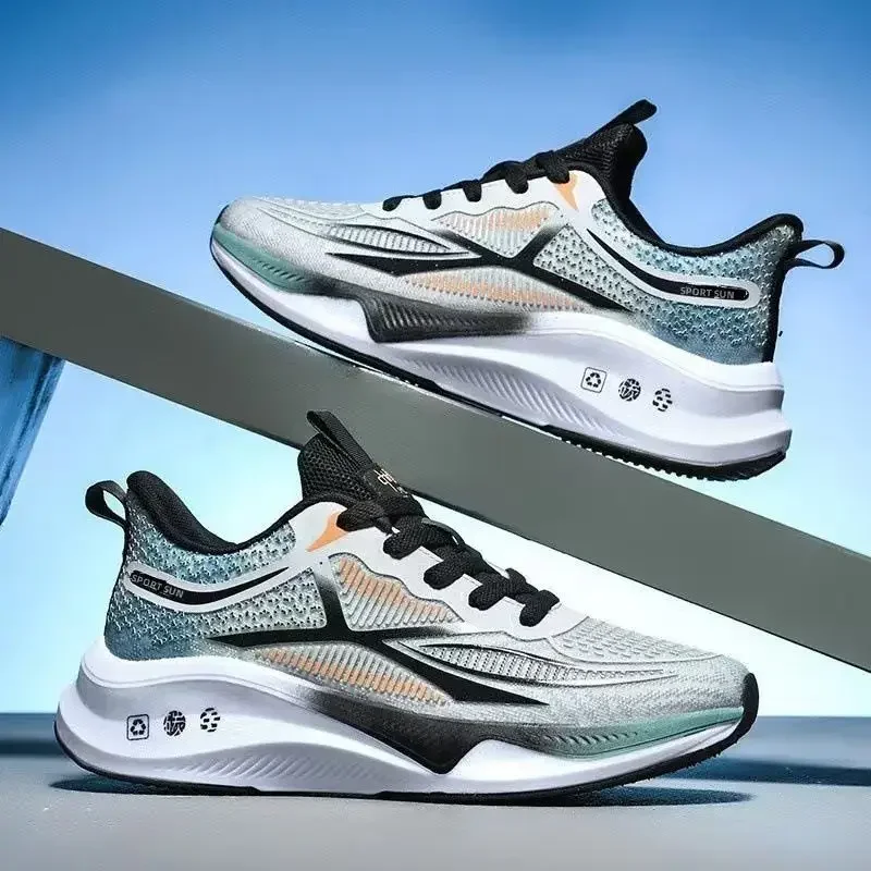 Tênis masculino Running & Walking – tênis de tênis com cadarço, leve, confortável e respirável