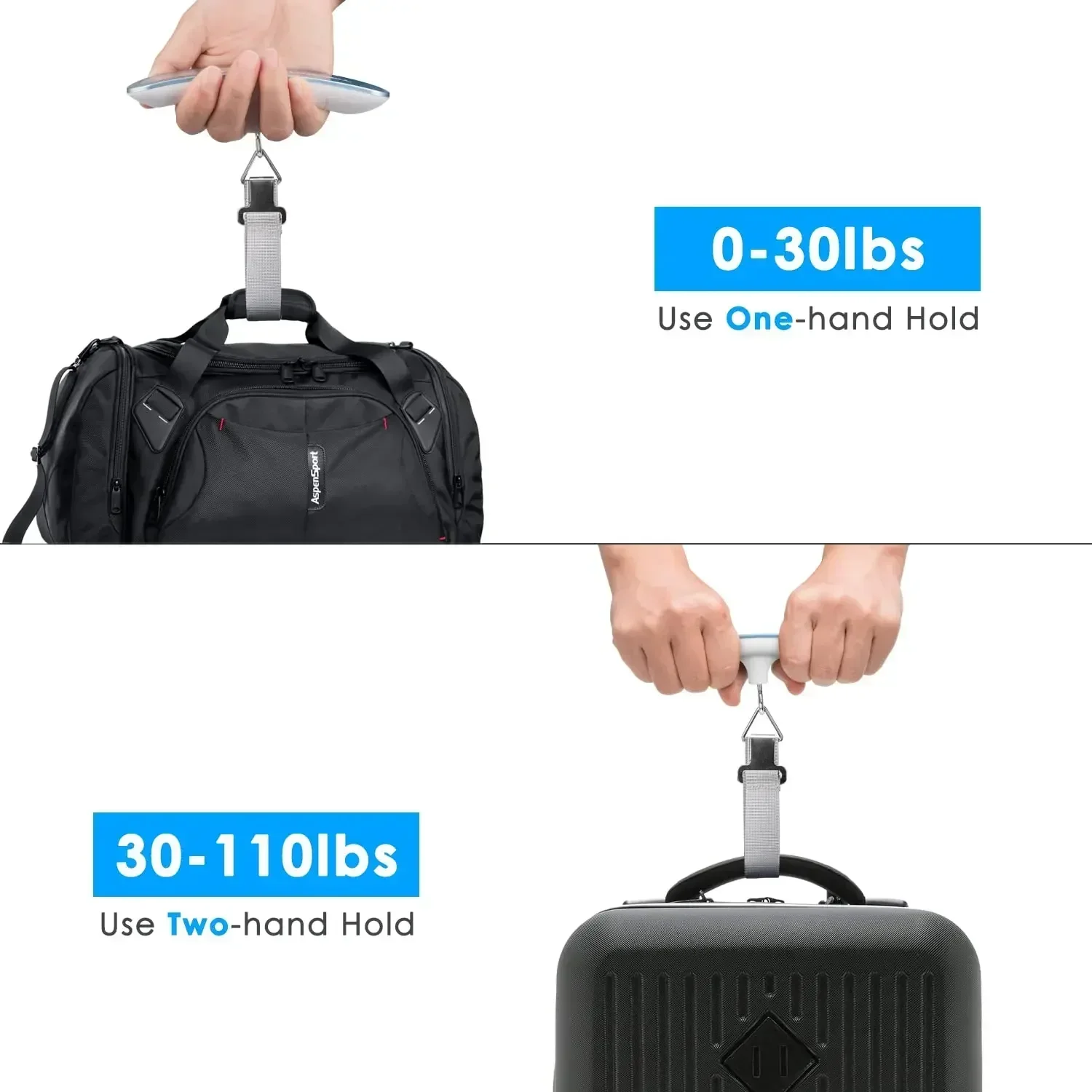 Waage elektronische Hintergrund beleuchtung Waage Federwaage Gepäck waage Steel yard Koffer Reise hängen Steel yard Haken waage 50kg