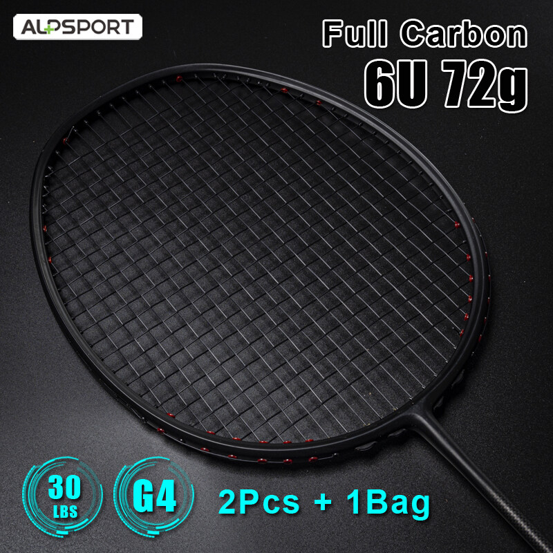 ALP XHP 2 Chiếc Vợt Cầu Lông Có Túi Đựng 6U 72G 100% Sợi Carbon Chuyên Nghiệp Vợt 28-30Lbs Free Tay Cầm Và dây Raket