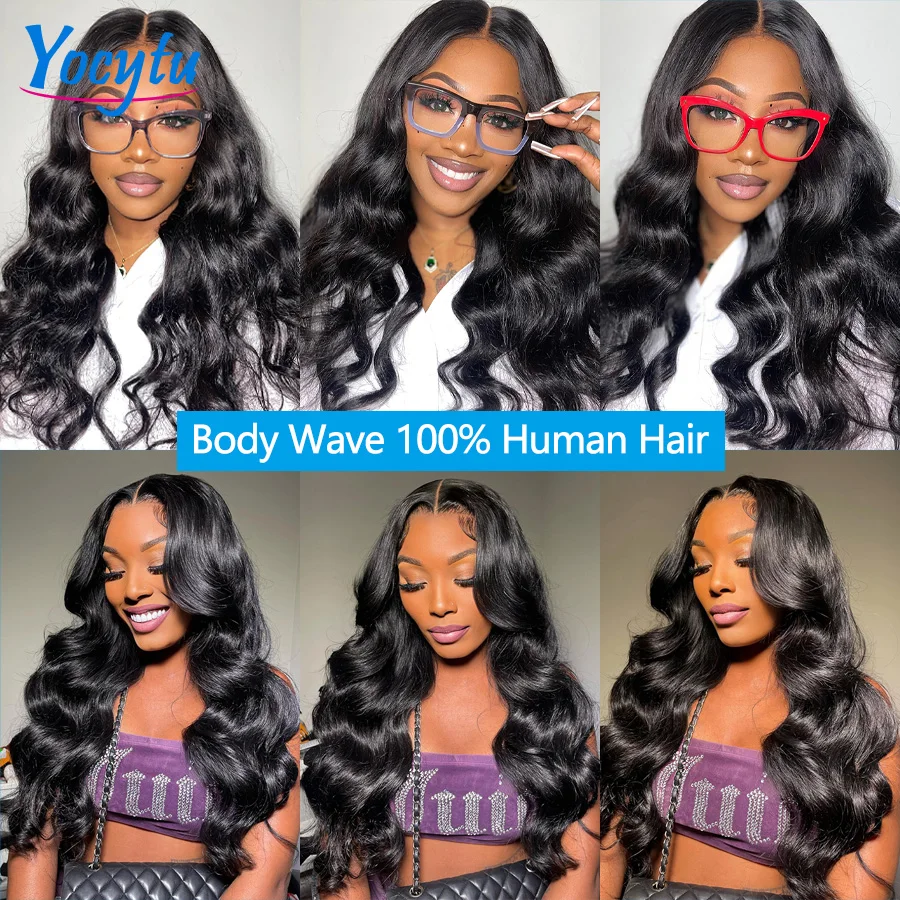 Yocywtu pacotes de cabelo humano com fecho 20 22 24 polegadas pacotes de cabelo humano 100% cabelo humano com fecho 2x6 hd fechamento de renda com pacotes de cabelo humano para mulheres 1-3 entrega rápida